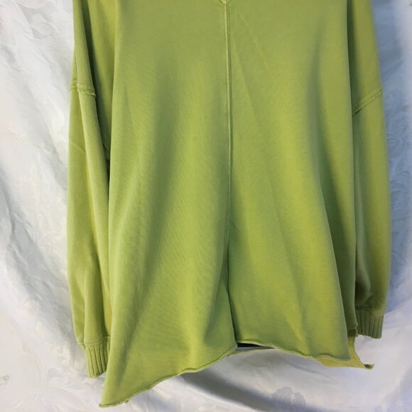 Aerie Lime Green Distressed Pullover Staying Kind Feeling Cool Sz XS Sweatshirt - Picture 9 of 16